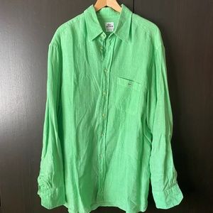 Lacoste 100% linen shirt size 45/XL